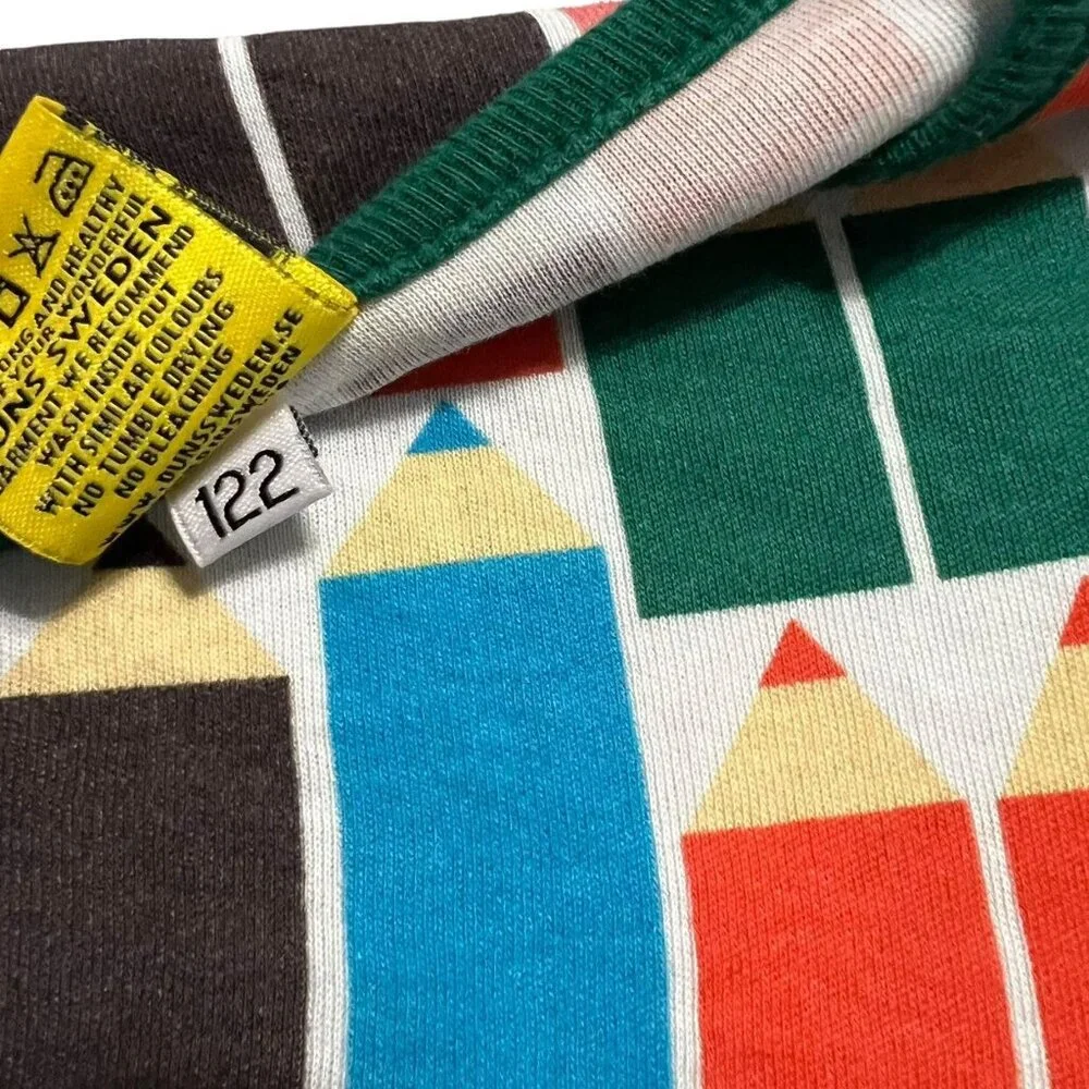 DUNS Sweden Sz 122 (7Y) Organic Pencils Dress